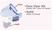 Face Visor [페이스 쉴드] Frame 1개 + Visor 12 sheet